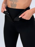 Pantalon colant plușat cu fermoar - imagine 4