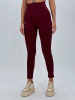 Pantalon colant plușat cu fermoar - imagine 12
