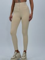 Pantalon colant plușat cu fermoar - imagine 22