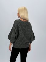 Pulover din lână oversized cu mânecă scurtă - imagine 15