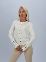 Cardigan din tricot cu nasturi aurii - imagine 6