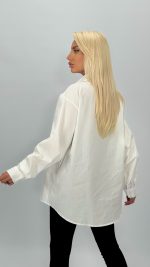 Cămașă oversized cu broșe aurii - imagine 3