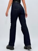 Jeans loose fit indigo cu curea - imagine 4