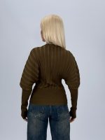 Cardigan cambrat cu model rigat - imagine 11