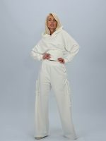 Set din jerse cu hanorac corsetat și pantalon