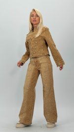 Set jachetă și pantalon din denim - imagine 2