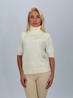 Pulover helancă din lână cu mânecă scurtă - imagine 15