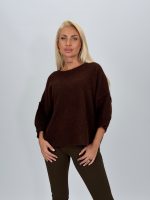 Pulover din lână oversized cu mânecă scurtă - imagine 10