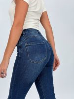 Jeans push-up evazat albastru - imagine 2