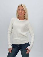 Pulover din tricot cu model torsade și lurex - imagine 2