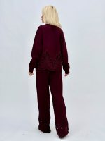 Set pulover și pantalon din tricot cu broderie - imagine 21