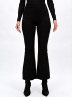 Pantalon colant evazat cu ștrasuri