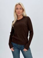 Pulover din tricot cu model torsade și lurex - imagine 13