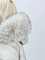 Jachetă din fâș culoare unt, design contemporan