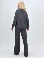 Set pulover și pantalon din tricot cu paiete, ansamblu complet