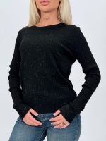 Pulover din tricot cu model torsade și lurex - imagine 19