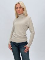 Pulover damă cu lurex în nuanță maro