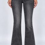 Jeans | Blug evazat gri cu push-up