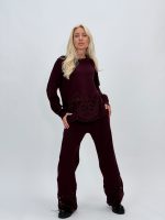 Set pulover și pantalon din tricot cu broderie - imagine 16