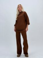 Set pantalon și pulover cu mânecă 3/4 din tricot - imagine 7