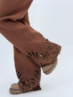 Set pulover și pantalon din tricot cu broderie - imagine 15