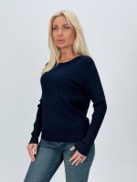 Pulover din tricot cu model torsade și lurex - imagine 10