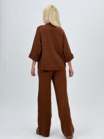 Set pantalon și pulover cu mânecă 3/4 din tricot - imagine 14