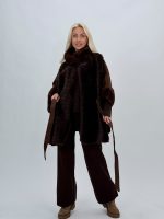 Poncho cu blană CATO, vedere completă
