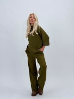 Set pantalon și pulover cu mânecă 3/4 din tricot - imagine 29