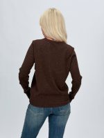 Pulover din tricot cu model torsade și lurex - imagine 16