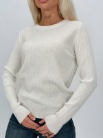 Pulover din tricot cu model torsade și lurex - imagine 3