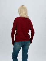 Pulover din tricot cu model torsade și lurex - imagine 8