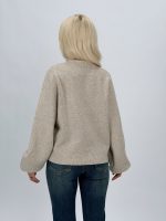 Cardigan tricotat cu legături laterale, vedere spate