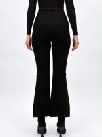 Pantalon colant evazat cu ștrasuri - imagine 2