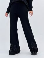 Set pulover și pantalon din tricot cu broderie - imagine 26