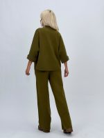 Set pantalon și pulover cu mânecă 3/4 din tricot - imagine 31