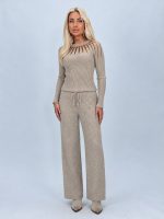 Pantalon din tricot cu lurex - imagine 6