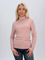 Pulover helancă culoare unt cu finisaj elegant