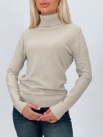 Pulover helancă culoare prună cu lurex discret
