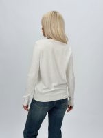 Pulover din tricot cu model torsade și lurex - imagine 4