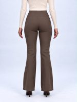 Pantalon colant plușat evazat - imagine 9
