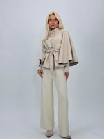 Pantalon elegant femei cu lurex, vedere spate