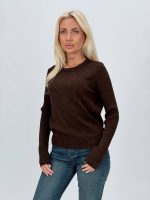 Pulover din tricot cu model torsade și lurex - imagine 14
