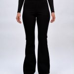 Pantalon colant evazat negru CATO, croială modernă și elegantă
