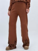 Set pulover și pantalon din tricot cu broderie - imagine 14