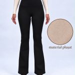 Pantalon colant plușat evazat