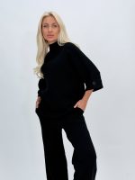 Set pantalon și pulover cu mânecă 3/4 din tricot - imagine 25