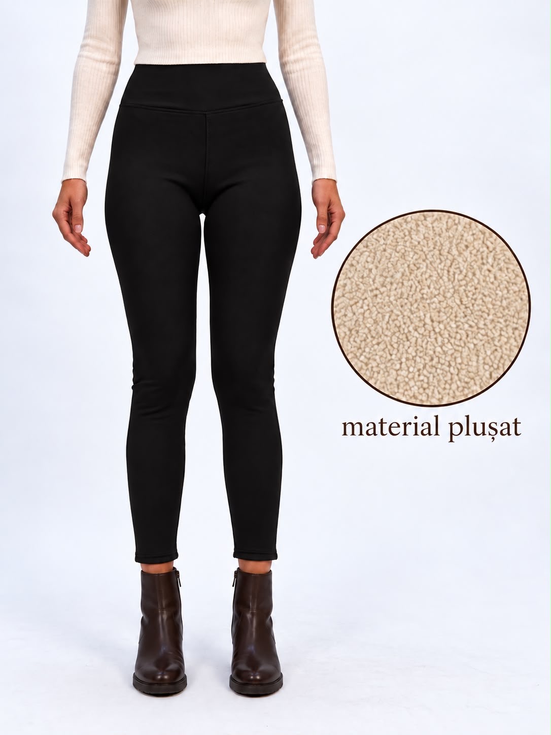 f25fc54e-9346-4fe2-a963-db22fb1b73d6 Pantalon colant plușat - imagine 1