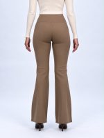 Pantalon colant plușat evazat - imagine 6