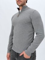 Pulover din tricot cu fermoar scurt - imagine 6